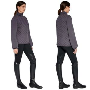 Cavalleria Toscana Orbit Flocked Turtleneck Sweatshirt S Grey